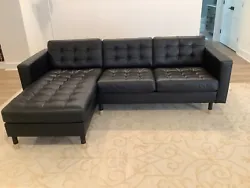 LOCAL PICK UP ONLY. Morabo leather sofa with chaise. The sofa is 94