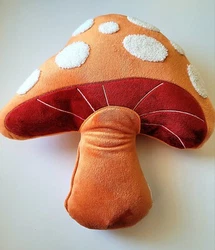 Harvest Mushroom Halloween Decorative Pillow Orange 12