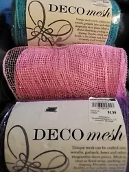 This Deco Mesh is perfect for all your crafting needs. The vibrant colors of turquoise, pink, and purple will add a pop...