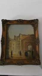 Old orientalist painting signed with monogram lb. tres beau cadre. 38 x 46 cm.
