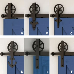 4FT-20FT Big Spoke Wheel Sliding Barn Door Hardware Kit. • Item: sliding barn door hardware Kit(Hardware only, door...