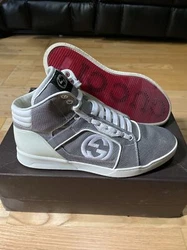 Mens Gucci Shoes Red Bottoms Size US size 9 (UK 8.5) / Polyester/canvas material outside All leather inside. Great...