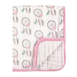Our muslin tranquility blankets feature beautiful prints on four layers of lightweight, 100% quilted cotton muslin....