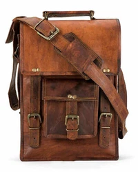 HANDMADE BRIEFCASE SATCHEL BAG. Handmade Goat Leather Satchel Laptop Shoulder Bag. Each bag is individually made using...