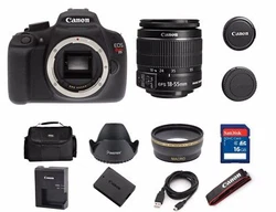Canon EOS T5 Body. 9-point AF system (including one center cross-type AF point) and AI Servo AF help provide necessary...