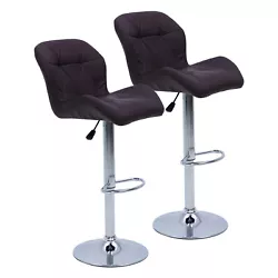 2 x Bar stools. - Color: Brown. Product Size.