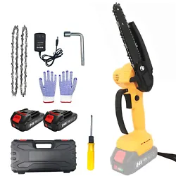 【Lightweight Design & One-Hand Operate】Our mini chainsaw has a non-slip handle, an ergonomic design, easy to pick...