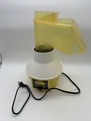 Wear-Ever Popcorn Pumper Hot Air Popper 73000 - Vintage Yellow W/O Butter Dish.