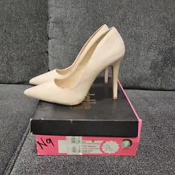 Charlotte Russe heels Suede Nude Pumps. Pre-owned condition see photographs