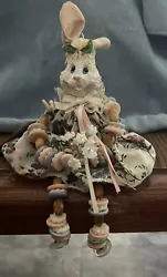 Add some vintage charm to your Easter decor with this adorable Button Babies Easter Bunny Doll. Handmade in the United...