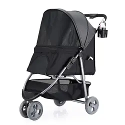 【Easy to assemble】—Use the installation manual to easily install the pet stroller in a few minutes. You can fold...