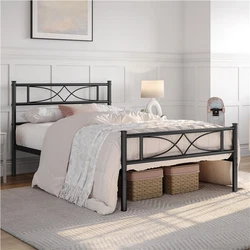 【Comfortable Off-ground Height】The iron platform bed frame stands 13’’ off the floor, allowing easy access to...