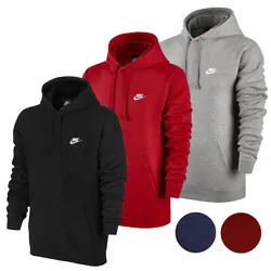 Nike Mens Sportswear Long Sleeve Fleece Pullover Hoodie Navy L.