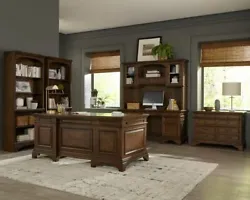 Credenza has felt-lined top drawers. Removable dividers allow for extra organization with this piece. Keep your...