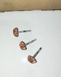 Nos entire box of these threaded old glass decorations .. no nuts to thread the other end