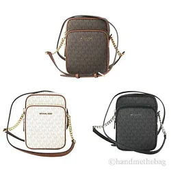 Features: Adjustable Chain Accented Crossbody Strap, Inner Slip Pocket, 3 Inner Card Slots, Outer Slip Pocket....
