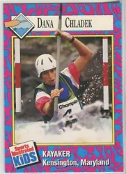 1993 Sports Illustrated for Kids Insert #156 Dana Chladek Kayaking . Straight-edge hand-cut magazine insert. NrMt...