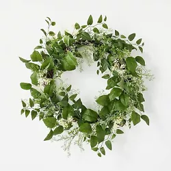 •Wild flower wreath •Wall or door placement •Faux construction •Indoor use only  Description  Deck the walls of...