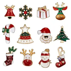 Material:enamel+Alloy Color:As photo show QTY;12pcs Size:As photo show Great Christmas gift to your family    ...
