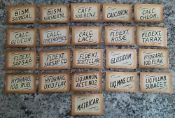 Antique Apothecary Paper Labels - Gold Label For Glass Pharmacy Jars. No glass included. These labels date 1920s.