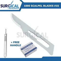 1000 Scalpel Blades #15 Carbon Steel. WHILE YOUR OTHER DISPOSABLE SCALPEL BLADES # 15 Our production process has...