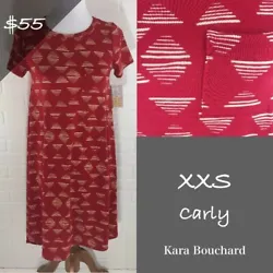 LuLaRoe - SALE - Carly Dress XXS - Red w/ Design.