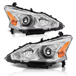 2013-2015 Nissan Altima 4Dr Sedan Only. 1 pair of Headlights（Left and Right Side）. Not Fit For Model W/ Factory HID...