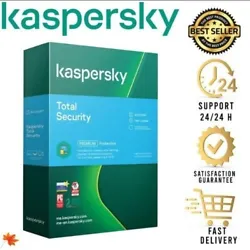 Kaspersky Total security 2023-2024. Product : Kaspersky TOTAL security. Duration: 1 Year.