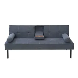 This simple sofa bed can recline to 3 different positions.