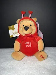 Disney Store Vntg 2000 NWT Firefly Winnie The Pooh, Love Bug, 7” Mini Beanbag Plush, Pink Wings, Original Tag. Really...