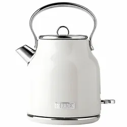 Designed with a stainless steel exterior and has the Haden badge on the front. 1.7-liter stainless steel electric tea...