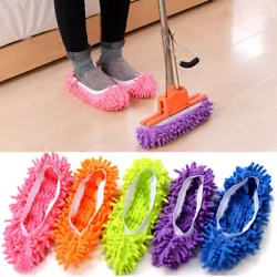 It can beset in motion side mop or mop top shoes. Material: Microfiber chenille. Color: Blue. You can stretch...