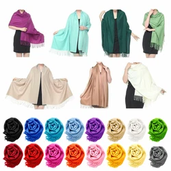 Solid Silk Pashmina Shawl Wrap Scarf. The touch of silky feel gives the pashmina. Hand Wash Only. Flat Open to Dry...