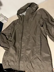 ll bean rain jacket mens medium TEK Storm Jacket olive/brown NWT. Waterproof windproof multiple pockets no lining light...