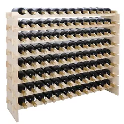 Large Capacity: Hold up to 96 bottles. You can display 12 bottles on each shelf, there are 8 shelves in total. 1 x 96...