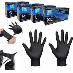 200 Nitrile Disposable Gloves Powder & Latex Free 4 mil Touch Screen Non-Sterile. 1000 Count Black Nitrile Gloves Large...