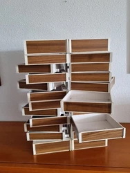 meuble layette vintage modernist années 70 , marque  ZRC   meubles dhorloger en plastique ,  20 tiroirs ,  meuble...
