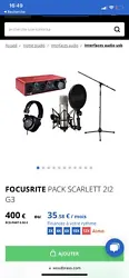 RODE NT1-A Microphone de studio pour enregistrement vocal + Accessoires. Vendu avec trépied et scarlette sorties...