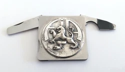PETIT COUTEAU PLIANT ET DECAPSULEURE DECORE DUN LION REF77476