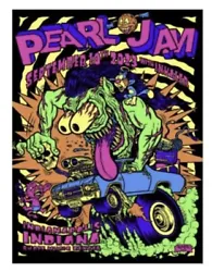 For sale is the PEARL JAM poster from the INDIANAPOLIS show on 9/10/23. Although the show was postponed due to an...