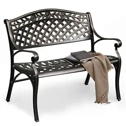 1 X Patio Garden Bench. Comfortable To Sit In: Curved Seat Arm Provides a Comfortable Support for Your Arms. Classic...