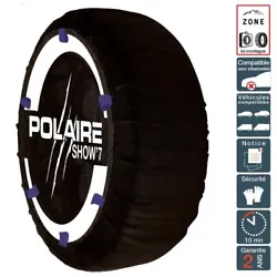 Paire dechaînes à neige textile pour pneu 205/55R17. Largeur pneu (fr) : 205 mm. Tension et centrage de lachaussette...
