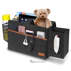 Multipurpose bed organizer: Great for Bed Rails, Dorms, Bunk Beds, Sofa, Chair, etc. Simboom Felt Bedside Caddy Bed...
