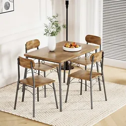This dining table set is durable enough to last for years, versatile and easy to clean. 1 x Dining Table. 【EASY...
