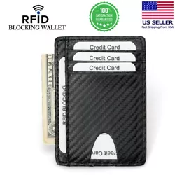RFID BLOCKING TESTED & APPROVED BY INDEPENDENT LAB TESTS. 100% GENUINE LEATHER: soft and durable. It features 6 card...