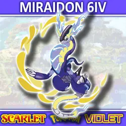 MIRAIDON 6IV. Miraidon will have standard max stats for Pokemon Scarlet and Violet. (6) Holding Master Ball. (5) Preset...
