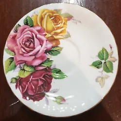 Vintage Tea Saucer with Rose pattern from Aynsley. Made in England. Bone China. From the 1950s. Excellent condition, no...