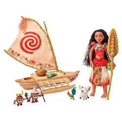 •Moana classic doll. •Fully poseable. •Authentic costume features simulated tapa cloth and printed leaf and grass...