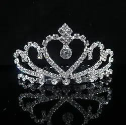 Headband style tiara with small comb on the edge,which can grip the hair tightly. Decoration (L x H): Approx. The...