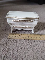 Vintage French ProVincial Miniature Dollhouse Furniture Two Drawer Dresser. This is made in Taiwan Republic of China...